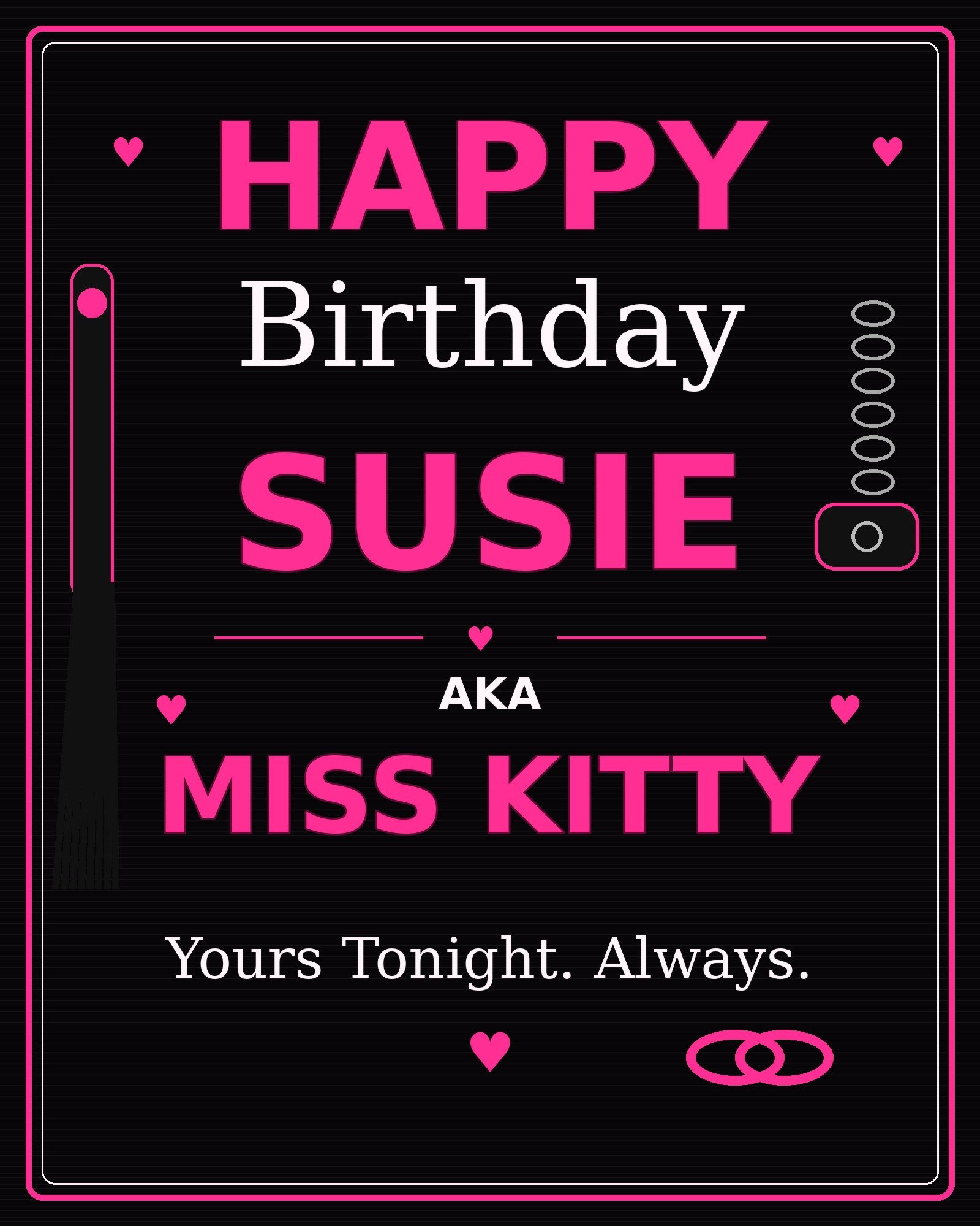 Happy Birthday Susie, AKA Miss Kitty
